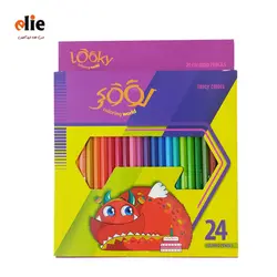 مداد رنگی 24 رنگ لوکی جعبه مقوایی طرح 4