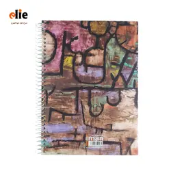 دفتر 100 برگ سیمی ایمان جلد سخت وزیری طرح 3