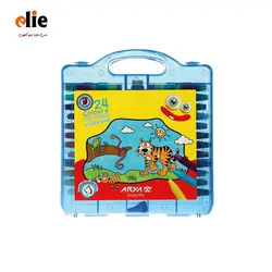 مداد شمعی 24 رنگ آریا طلقی