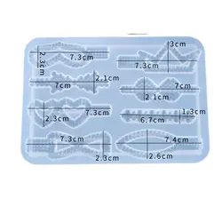 قالب سیلیکونی رزین گیره موی سر 8 عددی طرح مروارید