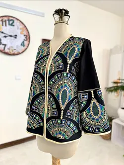 مانتو سنزا (sanza) مدل کتی پاییزه سوزندوزی و آینه دوزی