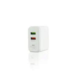 شارژر خانگی سریع تیپ سی جی بی کیو دو پورت مدل F-2USB