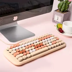 کیبورد دخترانه موفی مدل ROMI دوگانه با سیم و بی سیم