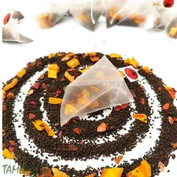 چای توت‌فرنگی و هلو تیبگ مثلثی ۱۶عددی
