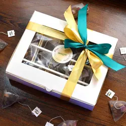 چای توت‌فرنگی و هلو تیبگ مثلثی ۱۶عددی