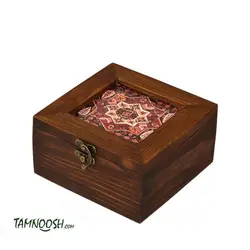 جعبه  چوبی 15*15 طرح برکه