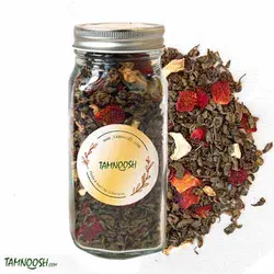 چای سبز و توت فرنگی