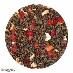 چای سبز و توت فرنگی