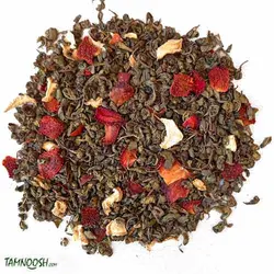 چای سبز و توت فرنگی