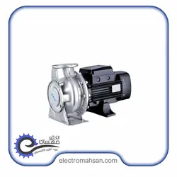 پمپ آب سانتریفیوژ استیل فلنج دار لئو 5.5 اسب، 55 متر، سه فاز، مدلXZS 50-32-200/40، ساخت چین | الکترومهسان