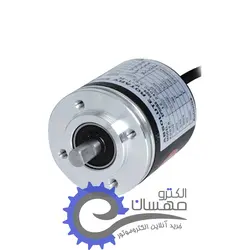 انکودر زاویه مطلق 1024پالس شفت دار قطر 8 و بدنه قطر 50 میلی متر 24 ولت مدل AUTONICS-EP50S8-1024پالس-2F-P-24 ساخت کره جنوبی | الکترومهسان