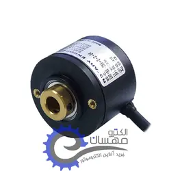 انکودر زاویه نسبی 500 پالس 6 سیم 5 ولت هالو شفت سایز شفت 8 قطر بدنه 40 میلی متر مدل AUTONICS-E40H8-500-6-L-5 ساخت کره جنوبی | الکترومهسان