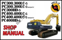 راهنما و نقشه کامل بیل مکانیکی کوماتسو  PC400LC-5