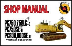 راهنما و نقشه کامل بیل مکانیکی کوماتسو  PC750SE-6