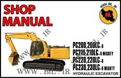 راهنما و نقشه کامل بیل مکانیکی کوماتسو PC200LC-6 CUSTOM