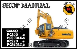 راهنما و نقشه کامل بیل مکانیکی کوماتسو PC200LC-8