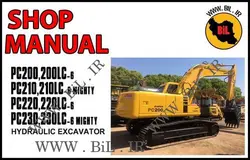 راهنما و نقشه کامل بیل مکانیکی کوماتسو PC220LC-6 CUSTOM