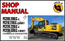 راهنما و نقشه کامل بیل مکانیکی کوماتسو PC220LC-6