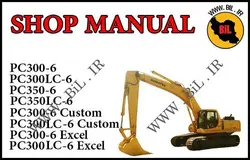 راهنما و نقشه کامل بیل مکانیکی کوماتسو PC300LC-6