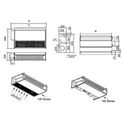 فن کویل سقفی تهویه مدل HR-1000