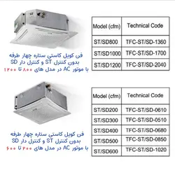 فن کویل کاستی تهویه مدل SD-800