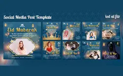 مجموعه پست اسلایدی عید فطر - Eid al-fitr social media