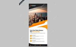 بنر استند و رول آپ - Simple corporate rollup banner