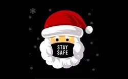 بابانوئل با ماسک - Santa with mask stay safe