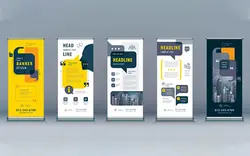 مجموعه استند و رول آپ چند منظوره - Business roll up stand set