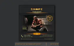 بنر تبلیغاتی باشگاه ورزشی - Gym sale social media post