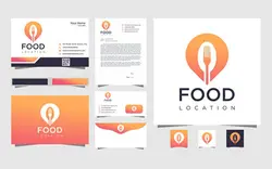 کارت ویزیت و لوگو آبمیوه فروشی و کافه – Food location logo business card