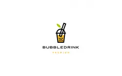 کارت ویزیت و لوگو آبمیوه فروشی و کافه – Bubble drink tea logo business card