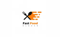 لوگو قاشق و چنگال مدل چند منظوره – Fast food logo