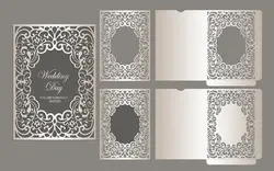 قالب برش لیزر کارت دعوت - Frame laser cut invitation