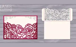 قالب برش لیزر کارت دعوت - Die laser cut wedding card