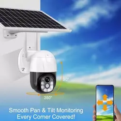 دوربین چرخشی خورشیدی مدل سیم کارتی(8w power solar panel)