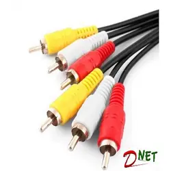 کابل سه فیش ( RCA ) صوت و تصویر AV دی نت 3 متری - فروشگاه دی نت