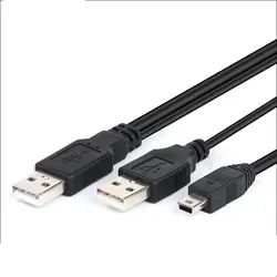 کابل هارد MINI USB ( ذوزنقه ) به دو سر نر USB - فروشگاه دی نت