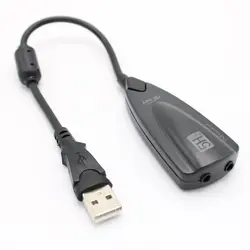 کارت صدا USB اکسترنال 5H سیم دار دی نت (ساند یو اس بی) - فروشگاه دی نت
