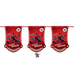 ریسه پرچم تم تولد مرد عنکبوتی