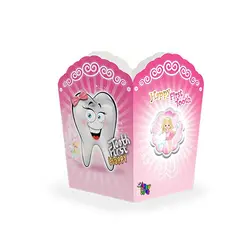 ظرف پاپ کرن تم جشن دندونی دخترانه