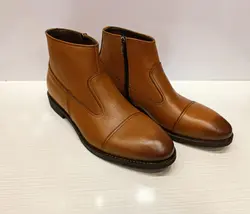 نیم بوت چرم مردانه مدل دری مد عسلی - فروشگاه کفش چرم چارلی