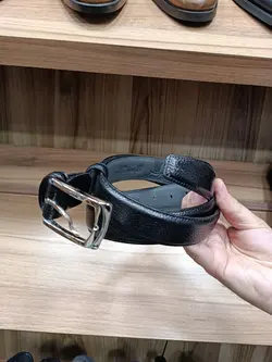 کمربند چرم مردانه فلوتر مشکی ( سه لایه) - فروشگاه کفش چرم چارلی