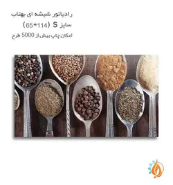 رادیاتور شیشه ای بهتاب سایز M طرح قاشق ادویه
