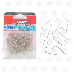 قلاب ماهیگیری VMC ۹۲۹۱ نیکل نقره ای سایز  ۱ بسته ۱۰ عددی