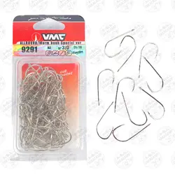 قلاب ماهیگیری VMC  ۹۲۹۱ نیکل نقره ای سایز  ۳/۰ بسته ۱۰ عددی