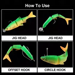 ماهی مصنوعی جیگ  ژله ای سه تکه ۱۳ سانتی متر  ۱۶.۵  گرم BR5