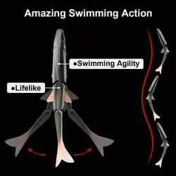 ماهی مصنوعی جیگ  ژله ای سه تکه ۱۳ سانتی متر  ۱۶.۵  گرم BR5