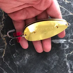 طعمه قاشقک ماهیگیری دوبل نقره ای - طلایی  ۴۰ گرمی