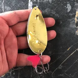 طعمه قاشقک ماهیگیری دوبل نقره ای - طلایی  ۳۵ گرمی